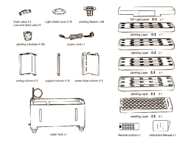 Growing accessories and hydroponic system components