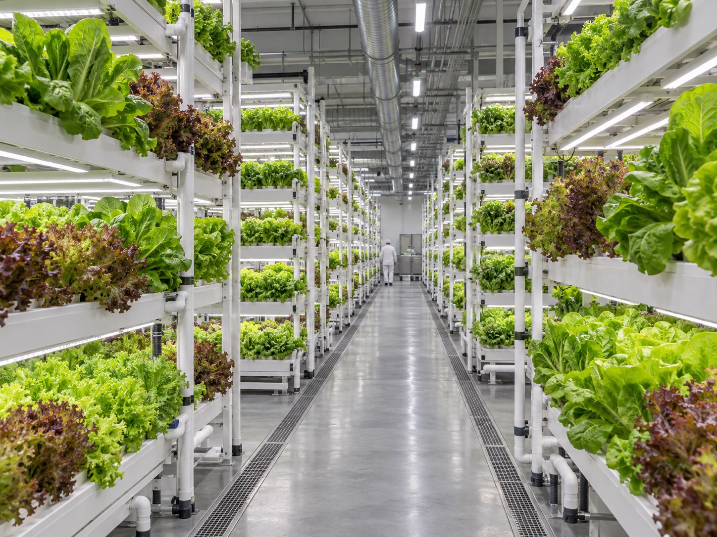Commercial plant factory for indoor food production