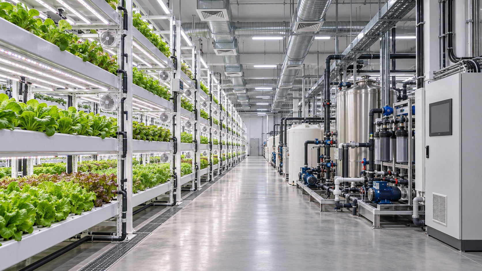 Integrated Rensui plant factory growing system