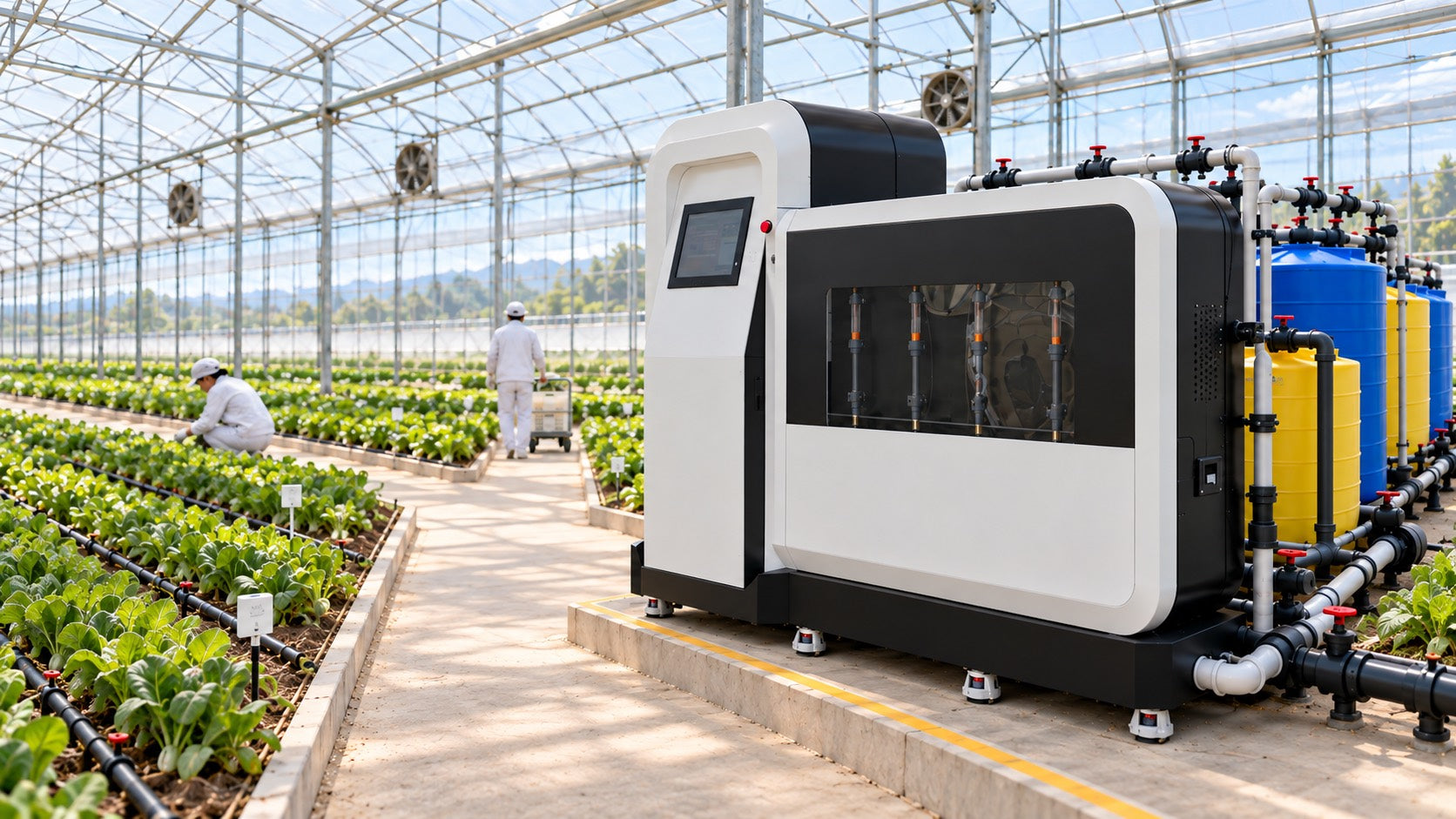 Smart agriculture control systems for greenhouse irrigation and fertigation